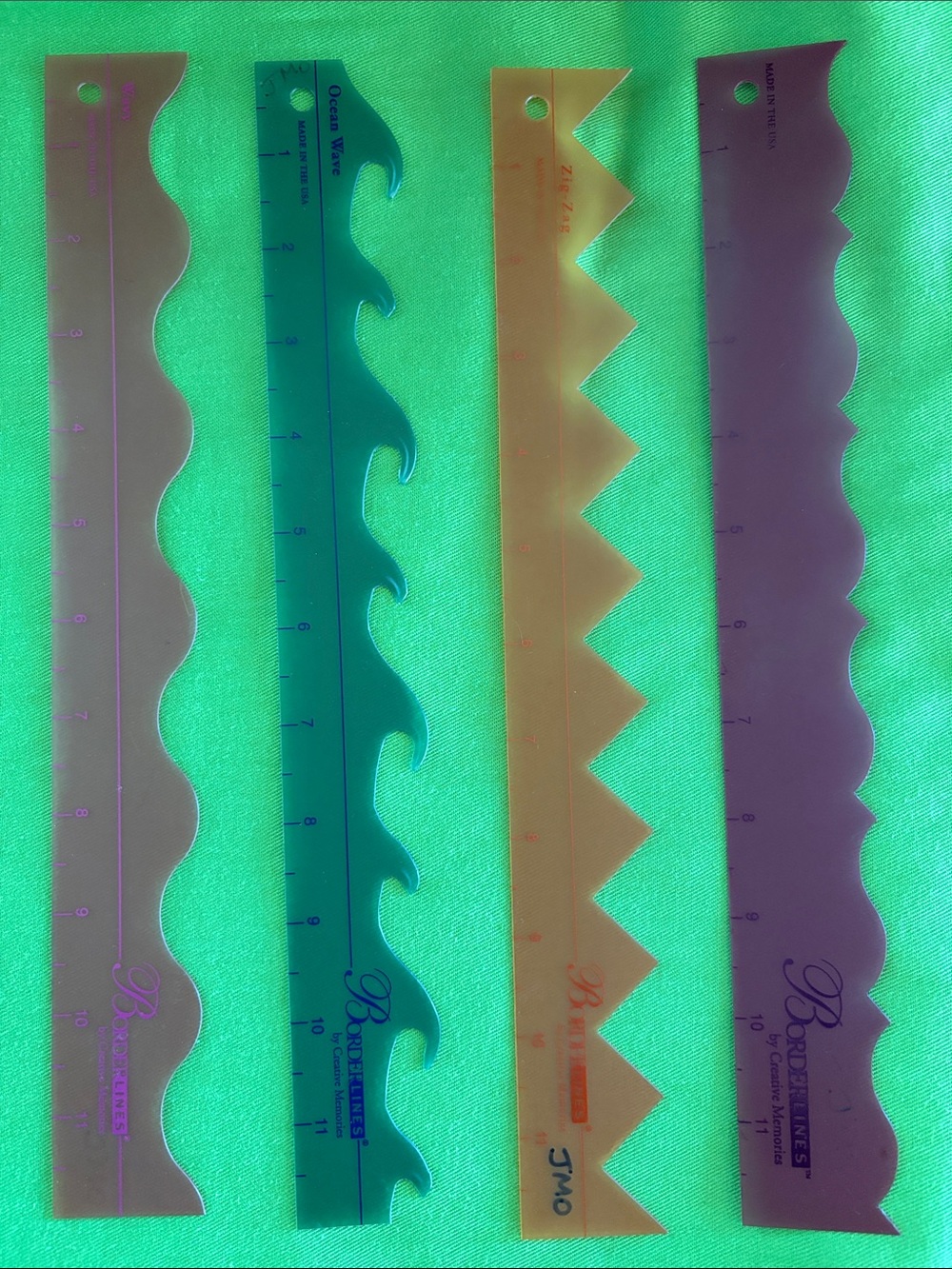 Creative Memories Borderlines Ruler set of 4